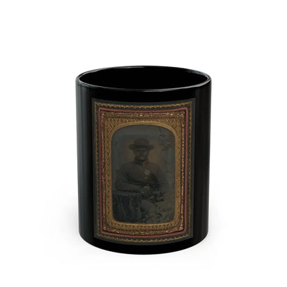 Unidentified African American Soldier In Union Uniform (U.S. Civil War) Black Coffee Mug-11oz-Go Mug Yourself