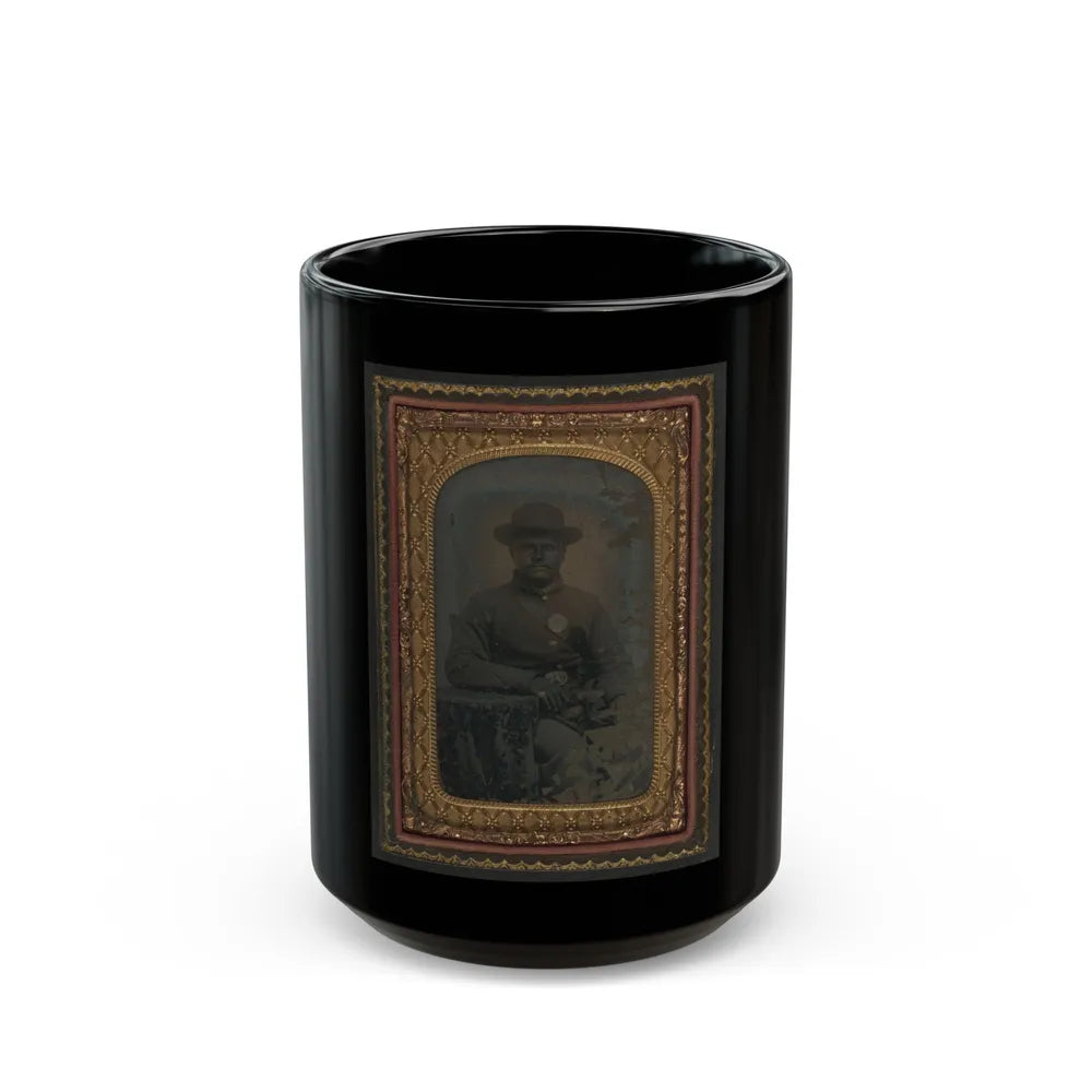 Unidentified African American Soldier In Union Uniform (U.S. Civil War) Black Coffee Mug-15oz-Go Mug Yourself