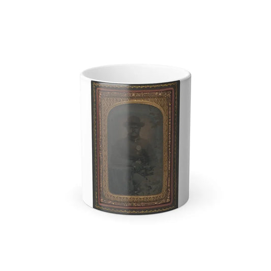 Unidentified African American Soldier in Union Uniform (U.S. Civil War) Color Changing Coffee Mug 11oz-11oz-Go Mug Yourself
