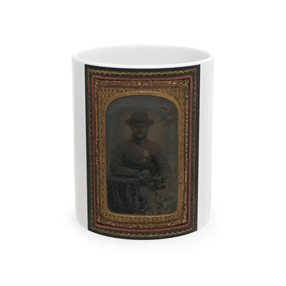 Unidentified African American Soldier In Union Uniform (U.S. Civil War) White Coffee Mug-11oz-Go Mug Yourself