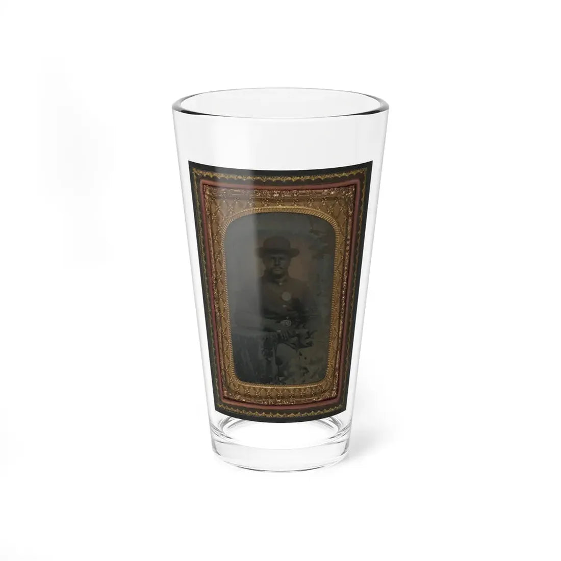 Unidentified African American Soldier In Union Uniform (U.S. Civil War) Pint Glass 16oz 16oz - Go Mug Yourself