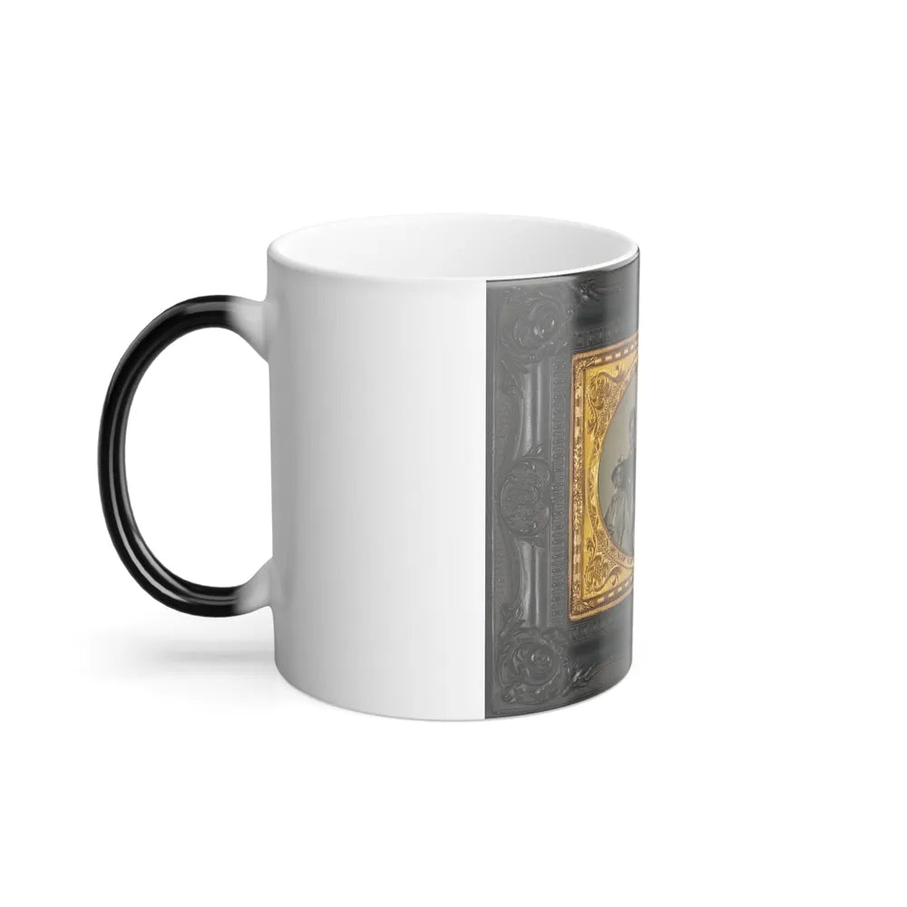 Unidentified African American Soldier in Union Uniform With Wife and Two Daughters (U.S. Civil War) Color Changing Coffee Mug 11oz-Go Mug Yourself
