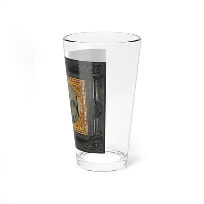 Unidentified African American Soldier In Union Uniform With Wife And Two Daughters (U.S. Civil War) Pint Glass 16oz - Go Mug Yourself