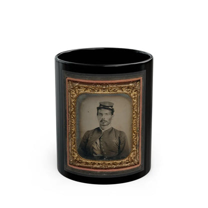 Unidentified African American Soldier In Union Zouave Uniform (U.S. Civil War) Black Coffee Mug-11oz-Go Mug Yourself