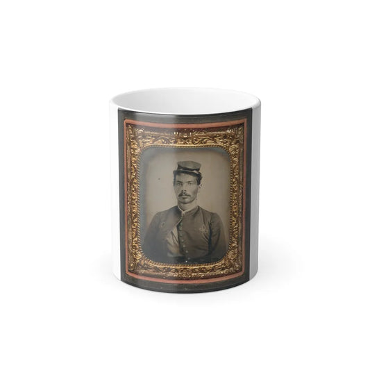 Unidentified African American Soldier in Union Zouave Uniform (U.S. Civil War) Color Changing Coffee Mug 11oz-11oz-Go Mug Yourself