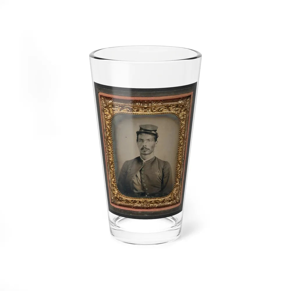 Unidentified African American Soldier In Union Zouave Uniform (U.S. Civil War) Pint Glass 16oz-16oz-Go Mug Yourself