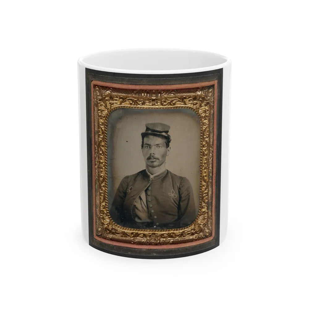 Unidentified African American Soldier In Union Zouave Uniform (U.S. Civil War) White Coffee Mug-11oz-Go Mug Yourself