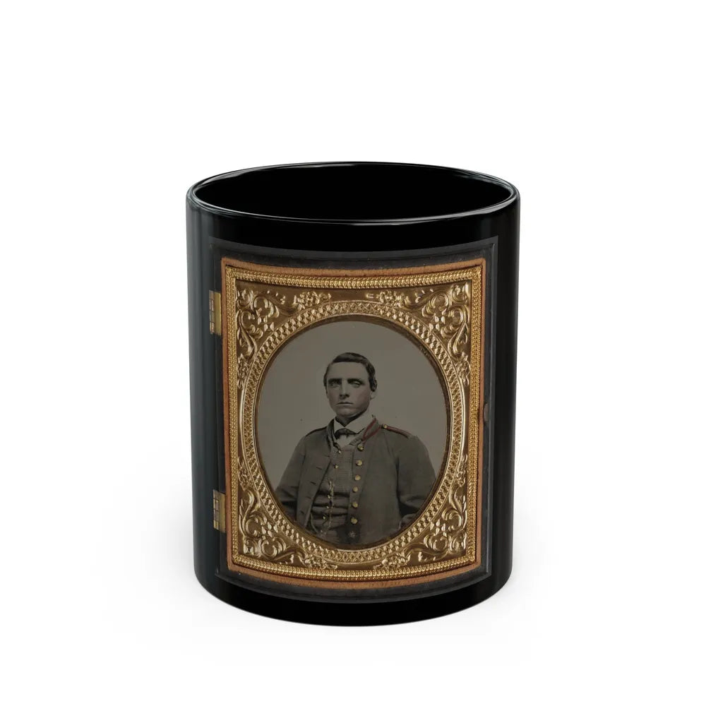 Unidentified Artillery Soldier In Confederate Uniform (U.S. Civil War) Black Coffee Mug-11oz-Go Mug Yourself