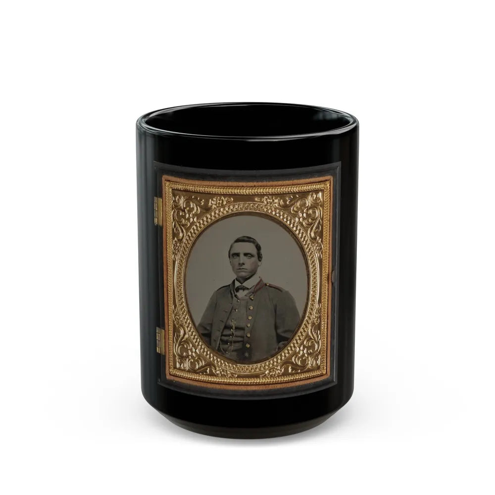 Unidentified Artillery Soldier In Confederate Uniform (U.S. Civil War) Black Coffee Mug-15oz-Go Mug Yourself