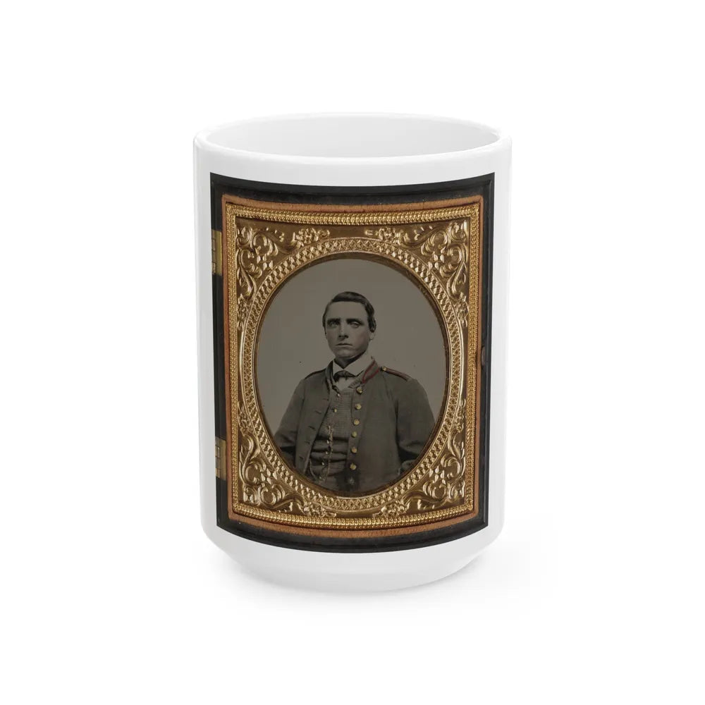 Unidentified Artillery Soldier In Confederate Uniform (U.S. Civil War) White Coffee Mug-15oz-Go Mug Yourself