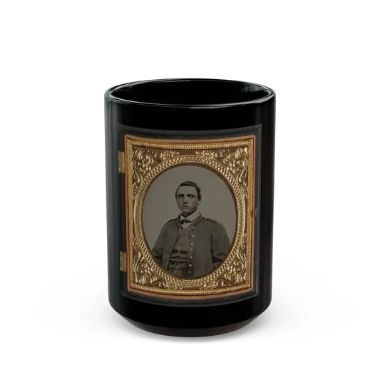 Unidentified Artillery Soldier In Confederate Uniform (U.S. Civil War) Black Coffee Mug 15oz - Go Mug Yourself