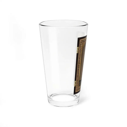 Unidentified Cavalry Soldier In Union Uniform And Co. C, 1st Regiment Hardee Hat With Sword (U.S. Civil War) Pint Glass 16oz - Go Mug Yourself