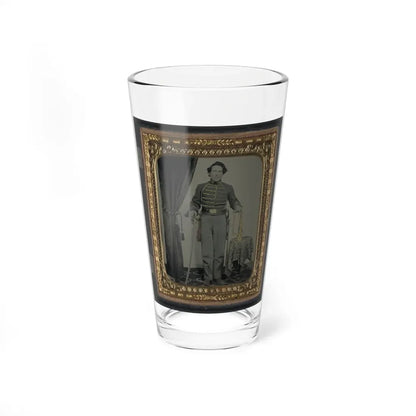 Unidentified Cavalry Soldier In Union Uniform With Bugle And Sword (U.S. Civil War) Pint Glass 16oz 16oz - Go Mug Yourself