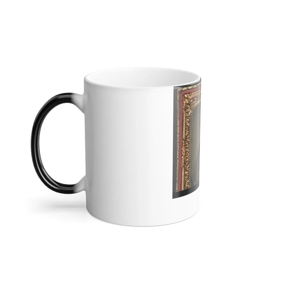 Unidentified Cavalry Soldier in Union Uniform With Hardee Hat Holding Model 1858 Light Cavalry Saber (U.S. Civil War) Color Changing Coffee Mug 11oz-Go Mug Yourself