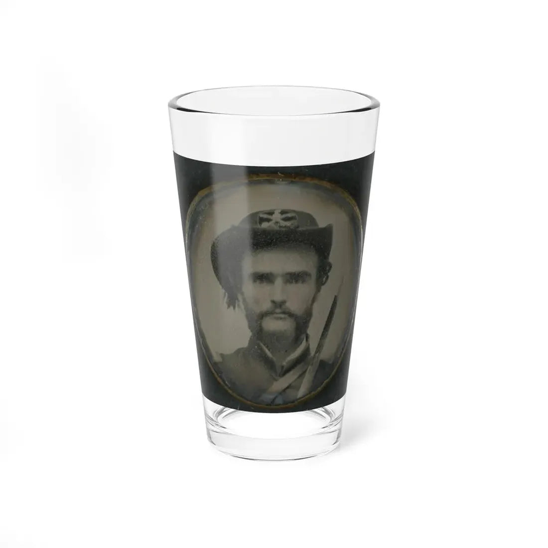 Unidentified Cavalry Soldier In Union Uniform With Sword (U.S. Civil War) Pint Glass 16oz 16oz - Go Mug Yourself