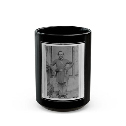 Unidentified Confederate( ) Officer, Full-Length Portrait, Standing, With Sword In Right Hand (U.S. Civil War) Black Coffee Mug-15oz-Go Mug Yourself