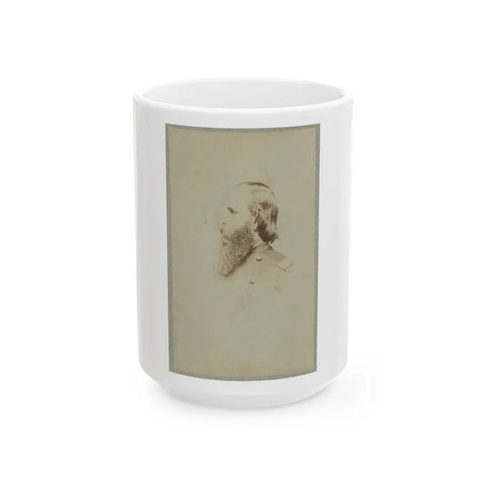 Unidentified General, Bust Portrait, Facing Left (U.S. Civil War) White Coffee Mug-15oz-Go Mug Yourself