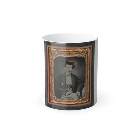 Unidentified Graduating Cadet in Military Trousers and Mortarboard (U.S. Civil War) Color Changing Coffee Mug 11oz-11oz-Go Mug Yourself