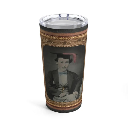 Unidentified Graduating Cadet In Military Trousers And Mortarboard (U.S. Civil War) Tumbler 20oz 20oz - Go Mug Yourself