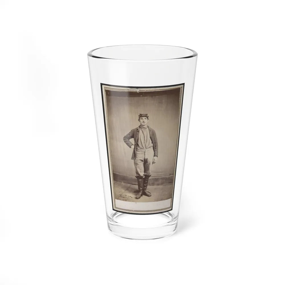 Unidentified Man In Tall Boots (U.S. Civil War) Pint Glass 16oz-16oz-Go Mug Yourself