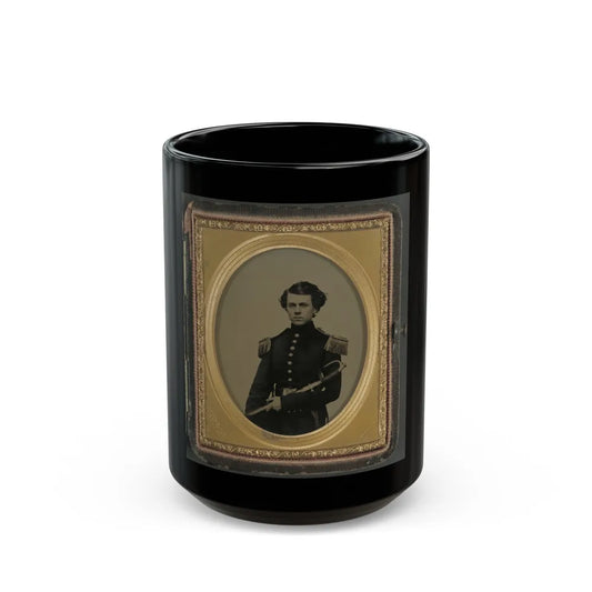 Unidentified Officer In Union Uniform With Sword (U.S. Civil War) Black Coffee Mug-15oz-Go Mug Yourself