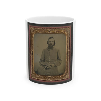 Unidentified Private In Confederate Uniform (U.S. Civil War) White Coffee Mug-11oz-Go Mug Yourself