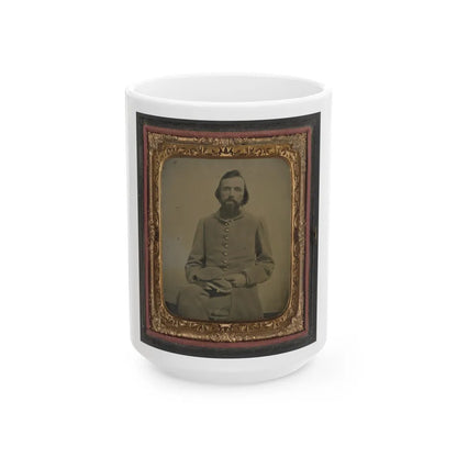 Unidentified Private In Confederate Uniform (U.S. Civil War) White Coffee Mug-15oz-Go Mug Yourself