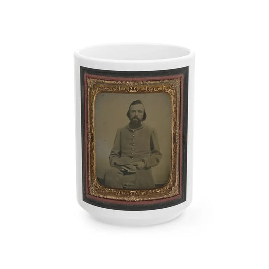 Unidentified Private In Confederate Uniform (U.S. Civil War) White Coffee Mug 15oz - Go Mug Yourself
