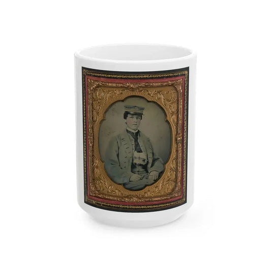 Unidentified Sailor In Confederate Midshipman Uniform (U.S. Civil War) White Coffee Mug 15oz - Go Mug Yourself