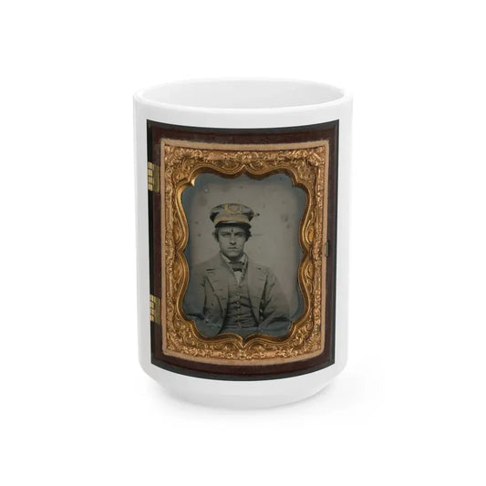 Unidentified Sailor In Confederate Naval Officer's Uniform (U.S. Civil War) White Coffee Mug 15oz - Go Mug Yourself