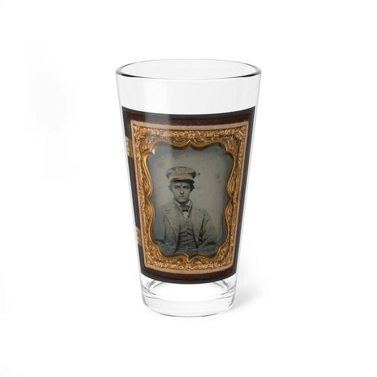 Unidentified Sailor In Confederate Naval Officer's Uniform (U.S. Civil War) Pint Glass 16oz-16oz-Go Mug Yourself