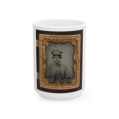 Unidentified Sailor In Confederate Naval Officer's Uniform (U.S. Civil War) White Coffee Mug-15oz-Go Mug Yourself