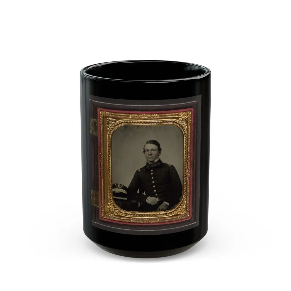 Unidentified Sailor In Union Master's Uniform With Navy Officer's Hat (U.S. Civil War) Black Coffee Mug-15oz-Go Mug Yourself