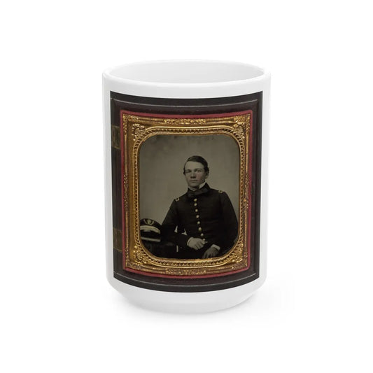 Unidentified Sailor In Union Master's Uniform With Navy Officer's Hat (U.S. Civil War) White Coffee Mug-15oz-Go Mug Yourself