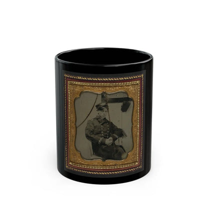 Unidentified Sailor In Union Naval Officer's Uniform (U.S. Civil War) Black Coffee Mug-11oz-Go Mug Yourself