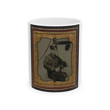 Unidentified Sailor In Union Naval Officer's Uniform (U.S. Civil War) White Coffee Mug-11oz-Go Mug Yourself