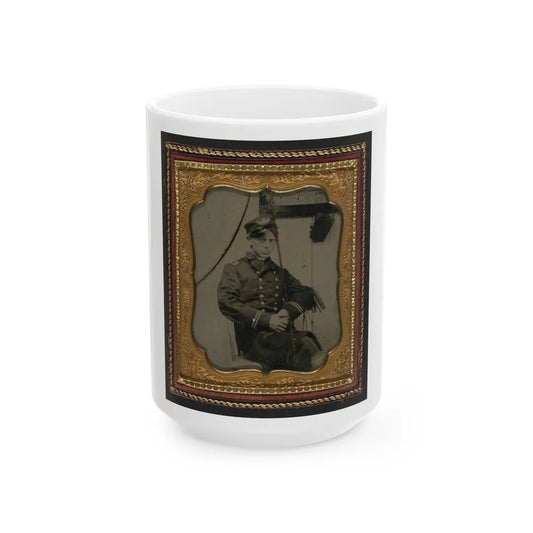 Unidentified Sailor In Union Naval Officer's Uniform (U.S. Civil War) White Coffee Mug-15oz-Go Mug Yourself