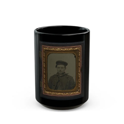 Unidentified Sailor In Union Uniform 001 (U.S. Civil War) Black Coffee Mug-15oz-Go Mug Yourself