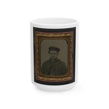 Unidentified Sailor In Union Uniform 001 (U.S. Civil War) White Coffee Mug-15oz-Go Mug Yourself