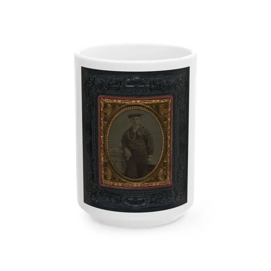 Unidentified Sailor In Union Uniform(2) (U.S. Civil War) White Coffee Mug 15oz - Go Mug Yourself