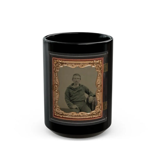 Unidentified Sailor In Union Uniform (U.S. Civil War) Black Coffee Mug-15oz-Go Mug Yourself