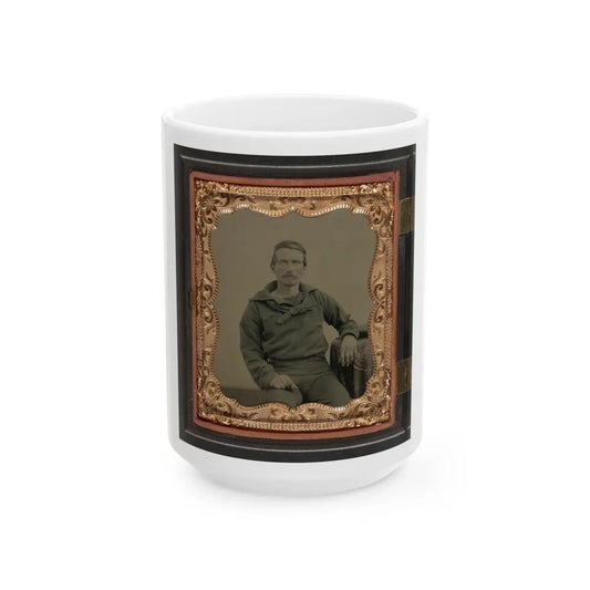 Unidentified Sailor In Union Uniform (U.S. Civil War) White Coffee Mug-15oz-Go Mug Yourself