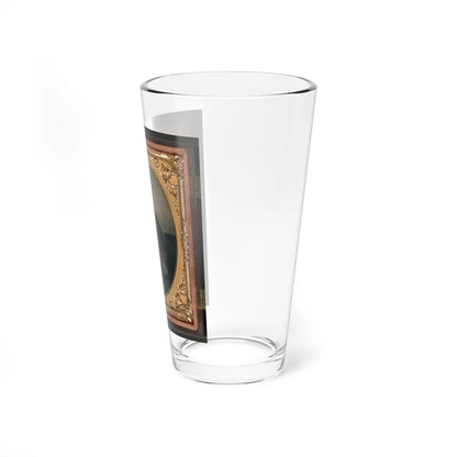 Unidentified Sailor In Union Uniform With An American Flag-Draped Table In Front Of Painted Backdrop Showing A Water Scene (U.S. Civil War) Pint Glass 16oz-Go Mug Yourself