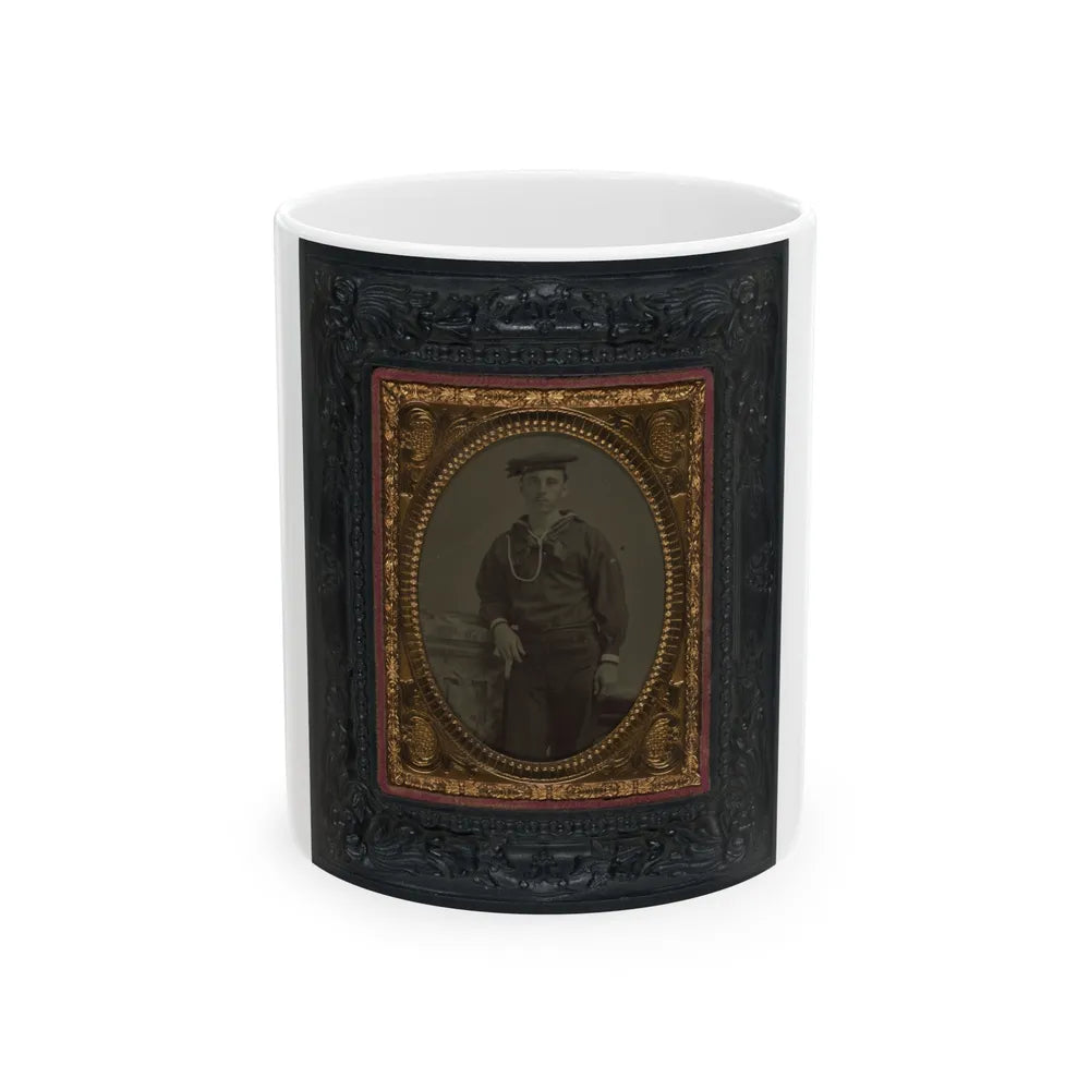 Unidentified Sailor In Union Uniform(2) (U.S. Civil War) White Coffee Mug-11oz-Go Mug Yourself