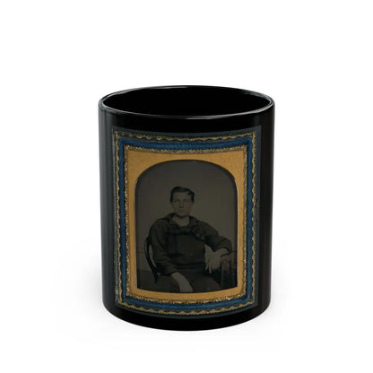 Unidentified Sailor In Union Uniform(3) (U.S. Civil War) Black Coffee Mug-11oz-Go Mug Yourself