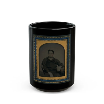 Unidentified Sailor In Union Uniform(3) (U.S. Civil War) Black Coffee Mug-15oz-Go Mug Yourself