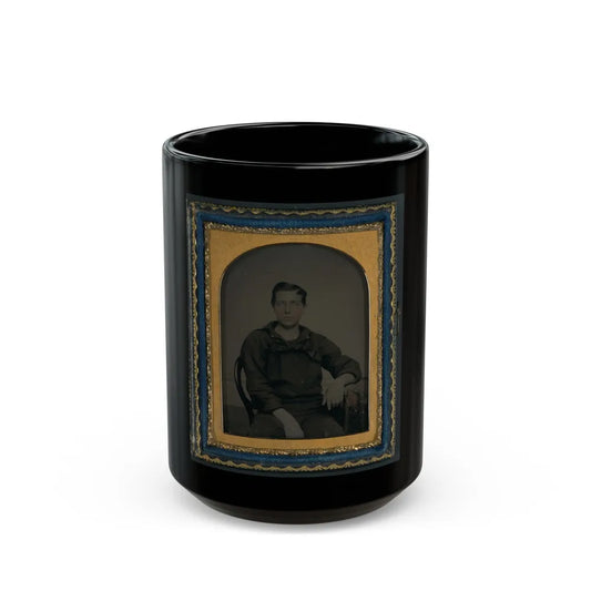 Unidentified Sailor In Union Uniform(3) (U.S. Civil War) Black Coffee Mug-15oz-Go Mug Yourself