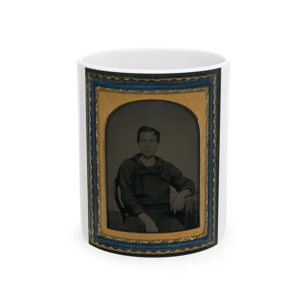 Unidentified Sailor In Union Uniform(3) (U.S. Civil War) White Coffee Mug-11oz-Go Mug Yourself