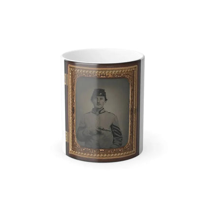 Unidentified Sergeant in Confederate Uniform and Company G Hat With Revolver (U.S. Civil War) Color Changing Coffee Mug 11oz Default Title 11oz - Go Mug Yourself