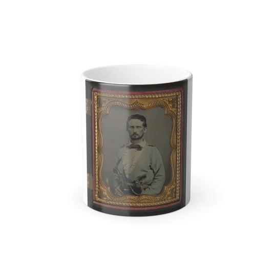 Unidentified Soldier From Kentucky in Confederate Uniform With Two Revolvers (U.S. Civil War) Color Changing Coffee Mug 11oz-11oz-Go Mug Yourself